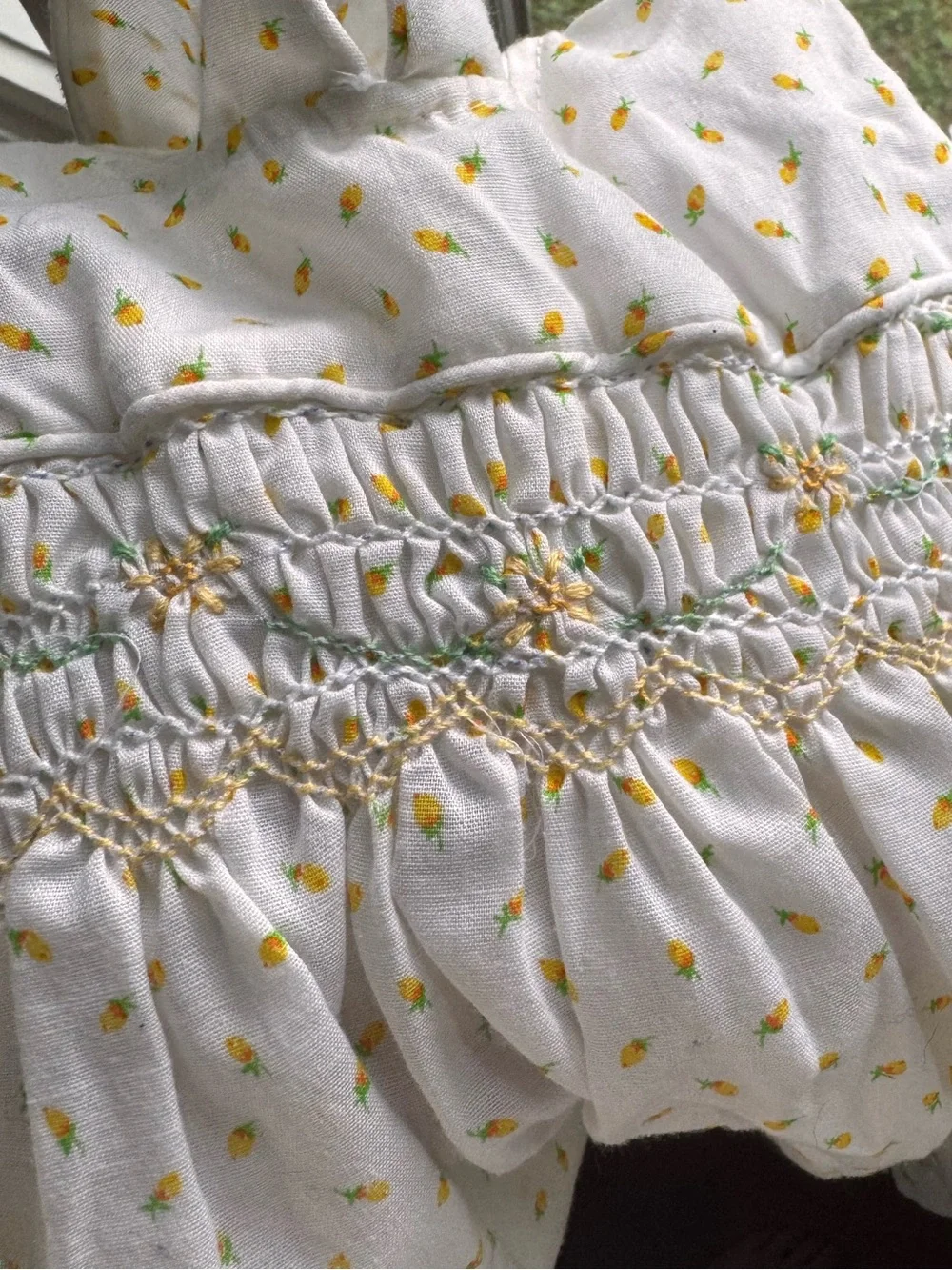 Vintage hand smocked baby dress